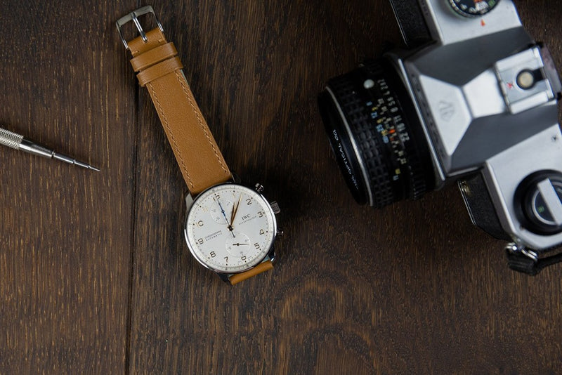Monochrome Watches Shop | Glattes Kalbsleder Uhrenarmband - Fudge