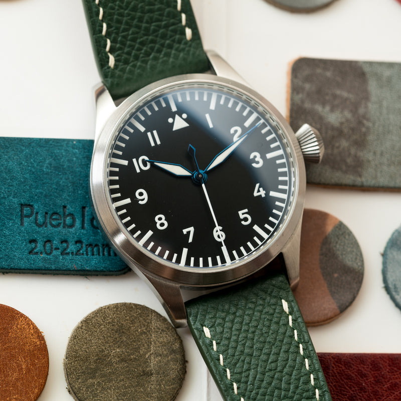 Monochrome Watches Shop | Delugs Epsom Kalbsleder Uhrenarmband - Grün