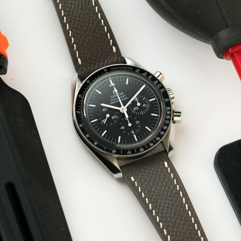 Monochrome Watches Shop | Delugs Epsom Kalbsleder Uhrenarmband - Grau