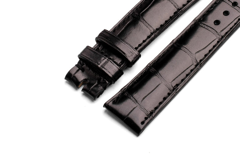 Monochrome Watches Shop | Alligator Uhrenarmband - Schwarz