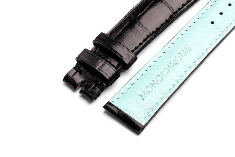 Monochrome Watches Shop | Alligator Uhrenarmband - Schwarz