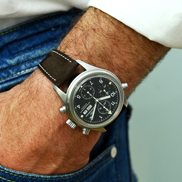 Monochrome Watches Shop | Nubuk Uhrenarmband - Braun