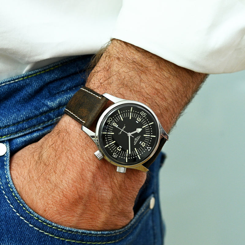Monochrome Watches Shop | Vintage gewachstes Kalbsleder Uhrenarmband - Braun